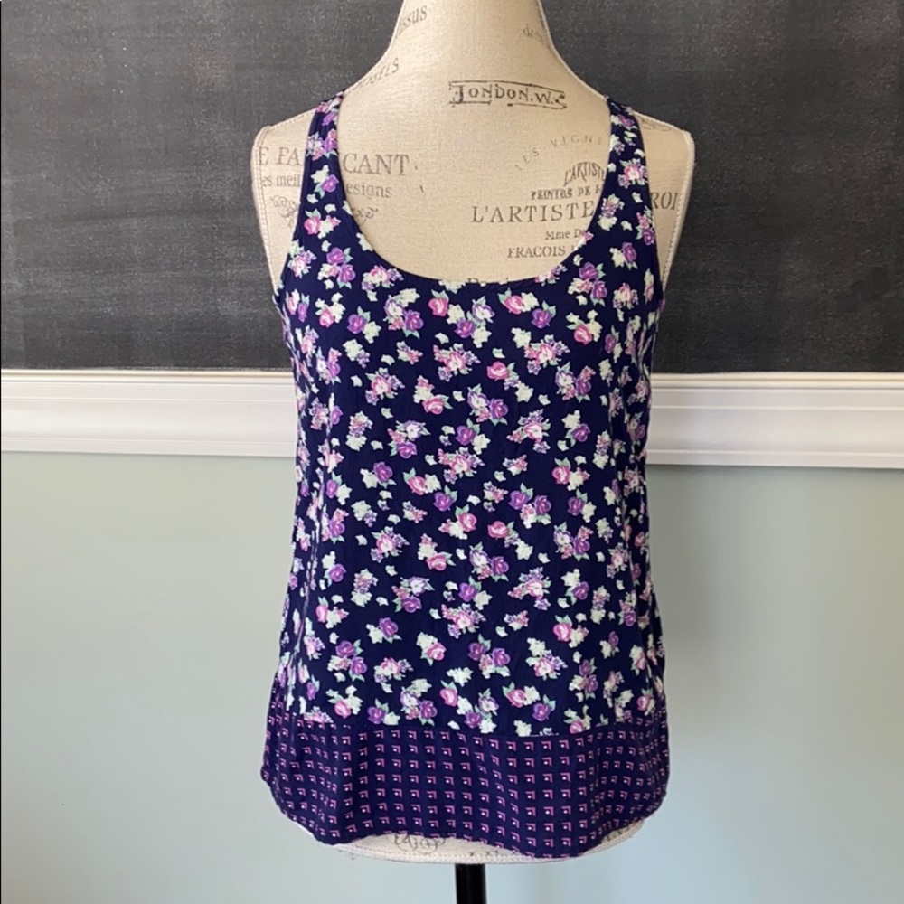 GAP Floral Spring Top Small Sleeveless